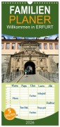 Cover-Bild zum Titel 'Familienplaner 2026 - Willkommen in ERFURT mit 5 Spalten (Wandkalender, 21 x 45 cm) CALVENDO' von 'Bild Kalenderverlag Monika Müller'