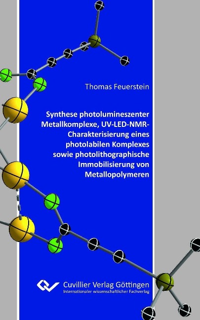 Synthese photolumineszenter Metallkomplexe, UV-LED-NMR-Charakterisierung eines photolabilen Komplexes sowie photolithographische Immobilisierung von Metallopolymeren - 