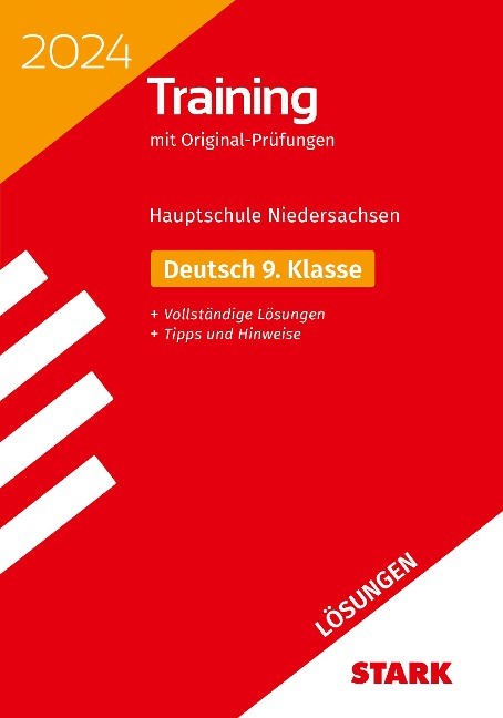 STARK Lösungen zu Original-Prüfungen und Training Hauptschule 2024 - Deutsch 9. Klasse - Niedersachsen - 