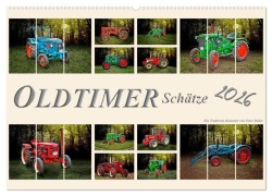 Cover-Bild zum Titel 'Oldtimer Schätze. Ein Traktoren-Kalender (Wandkalender 2026 DIN A2 quer), CALVENDO Monatskalender' von 'Peter Roder'