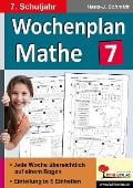 Cover-Bild zum Titel 'Wochenplan Mathe / 7. Schuljahr' von 'Hans-J. Schmidt'