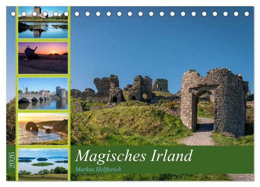 Magisches Irland 2026 (Tischkalender 2026 DIN A5 quer), CALVENDO Monatskalender - Markus Helfferich