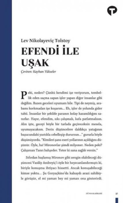 Efendi ile Usak - Lev Nikolayevic Tolstoy