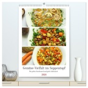 Cover-Bild zum Titel 'Gemüse-Vielfalt im Suppentopf (hochwertiger Premium Wandkalender 2026 DIN A2 hoch), Kunstdruck in Hochglanz' von ''