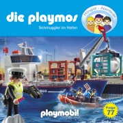 Cover-Bild zum Titel 'Die Playmos - Das Original Playmobil Hörspiel, Folge 77: Schmuggler im Hafen' von 'Florian Fickel, Simon X. Rost'