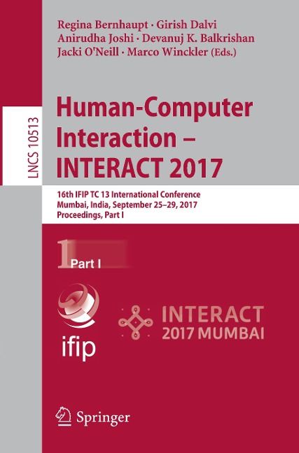 Human-Computer Interaction - INTERACT 2017 - 