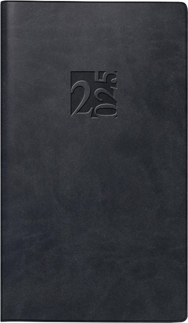 rido/idé 7016903015 Taschenkalender Modell Taschenplaner int. (2025)| 2 Seiten = 1 Woche| A6| 144 Seiten| Kunstleder-Einband| schwarz - 