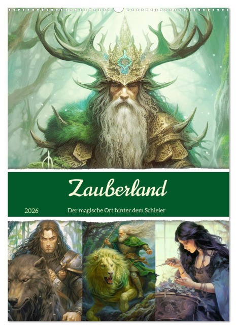Zauberland. Der magische Ort hinter dem Schleier (Wandkalender 2026 DIN A2 hoch), CALVENDO Monatskalender - Rose Hurley