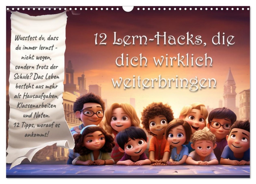 12 Lern-Hacks (Wandkalender 2025 DIN A3 quer), CALVENDO Monatskalender - Selfscrum Selfscrum