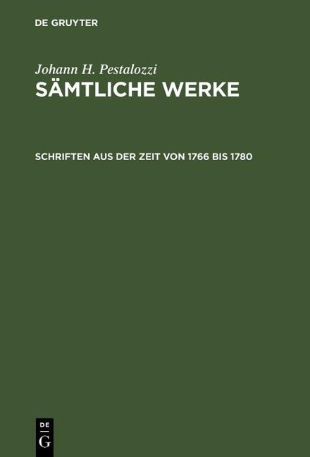 Schriften aus der Zeit von 1766 bis 1780 - 
