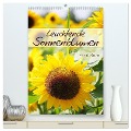 Leuchtende Sonnenblumen (hochwertiger Premium Wandkalender 2024 DIN A2 hoch), Kunstdruck in Hochglanz - Gisela Kruse