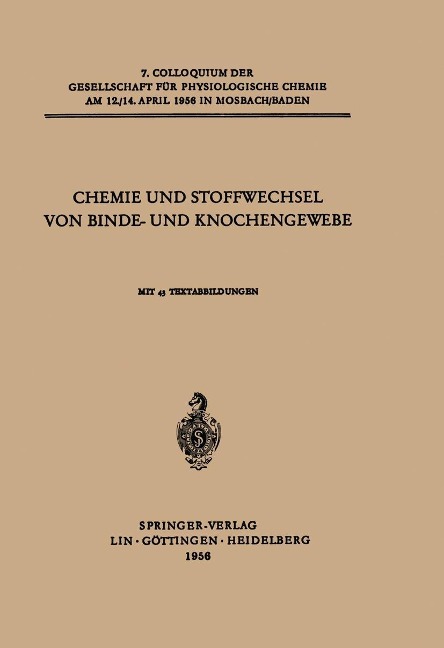 Chemie und Stoffwechsel von Binde- und Knochengewebe - F. Wassermann, Erik Jorpes, Ikuo Yamashina, L. E. Glynn, C. A. Reading
