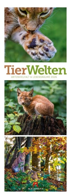 Tierwelten Triplet-Kalender 2026 | Artenvielfalt & Lebensräume - 