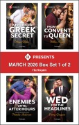 Cover-Bild zum Titel 'Harlequin Presents March 2026 - Box Set 1 of 2' von 'Maya Blake, Emmy Grayson, Millie Adams, Natalie Anderson'