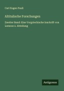 Cover-Bild zum Titel 'Altitalische Forschungen' von 'Carl Eugen Pauli'