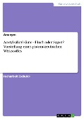 Cover-Bild zum Titel 'Acetylsalicylsäure - Fluch oder Segen? Vorstellung eines pharmazeutischen Wirkstoffes' von ''