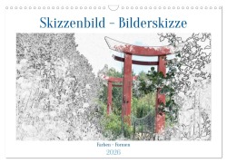 Cover-Bild zum Titel 'Skizzenbilder - Bilderskizzen (Wandkalender 2026 DIN A3 quer), CALVENDO Monatskalender' von 'Frank Uffmann'