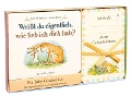 Cover-Bild zum Titel 'Weißt du eigentlich, wie lieb ich dich hab? Baby-Geschenkset' von 'Sam Mcbratney'