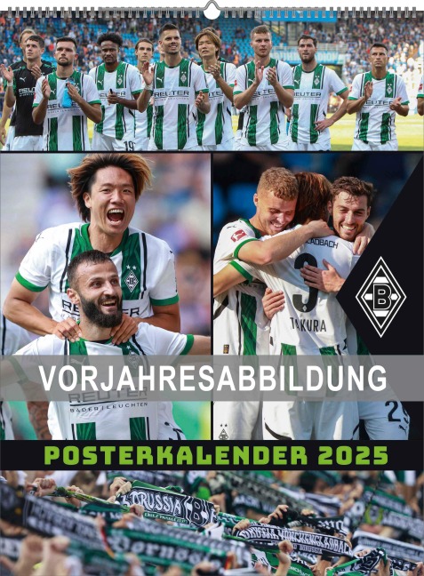 Borussia Mönchengladbach 2026 Wandkalender XL - Fußballkalender - Fankalender - 48x64 - Sport - 