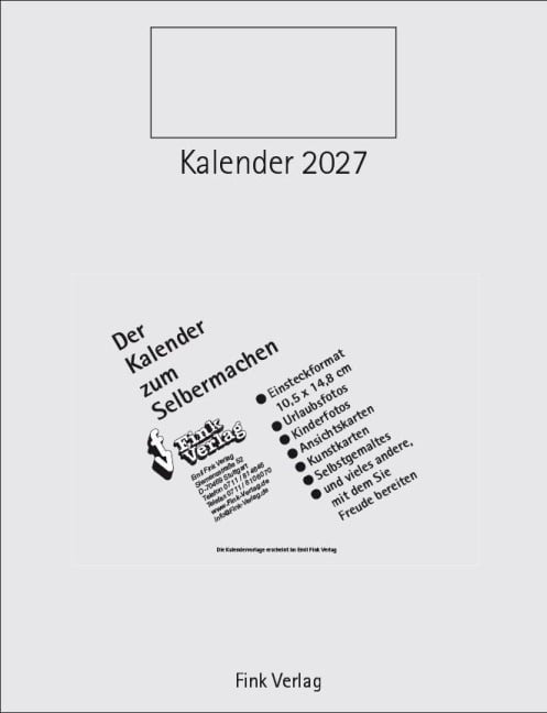 Kalender zum Selbermachen 2027 - Emil Fink