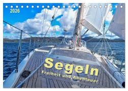 Cover-Bild zum Titel 'Segeln - Freiheit und Abenteuer (Tischkalender 2026 DIN A5 quer), CALVENDO Monatskalender' von 'Peter Roder'