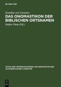 Cover-Bild zum Titel 'Das Onomastikon der biblischen Ortsnamen' von 'Eusebius von Caesarea'