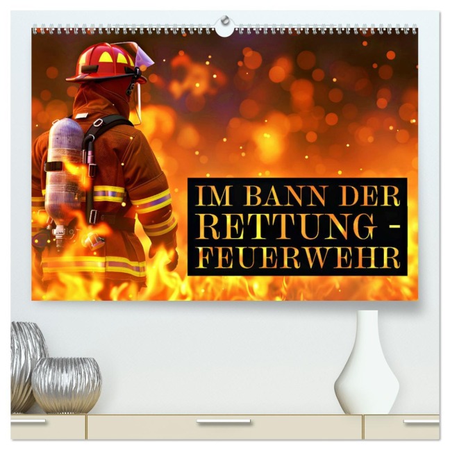 Im Bann der Rettung - Feuerwehr (hochwertiger Premium Wandkalender 2026 DIN A2 quer), Kunstdruck in Hochglanz - Susan Michel