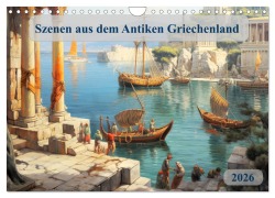 Cover-Bild zum Titel 'Szenen aus dem Antiken Griechenland (Wandkalender 2026 DIN A4 quer), CALVENDO Monatskalender' von 'Marie-Ange Pagnon'