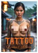 Cover-Bild zum Titel 'Tattoo Queens Asien (Wandkalender 2026 DIN A2 hoch), CALVENDO Monatskalender' von 'ShirtScene ShirtScene'