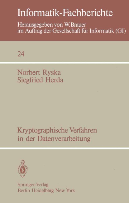 Kryptographische Verfahren in der Datenverarbeitung - Siegfried Herda, Norbert Ryska