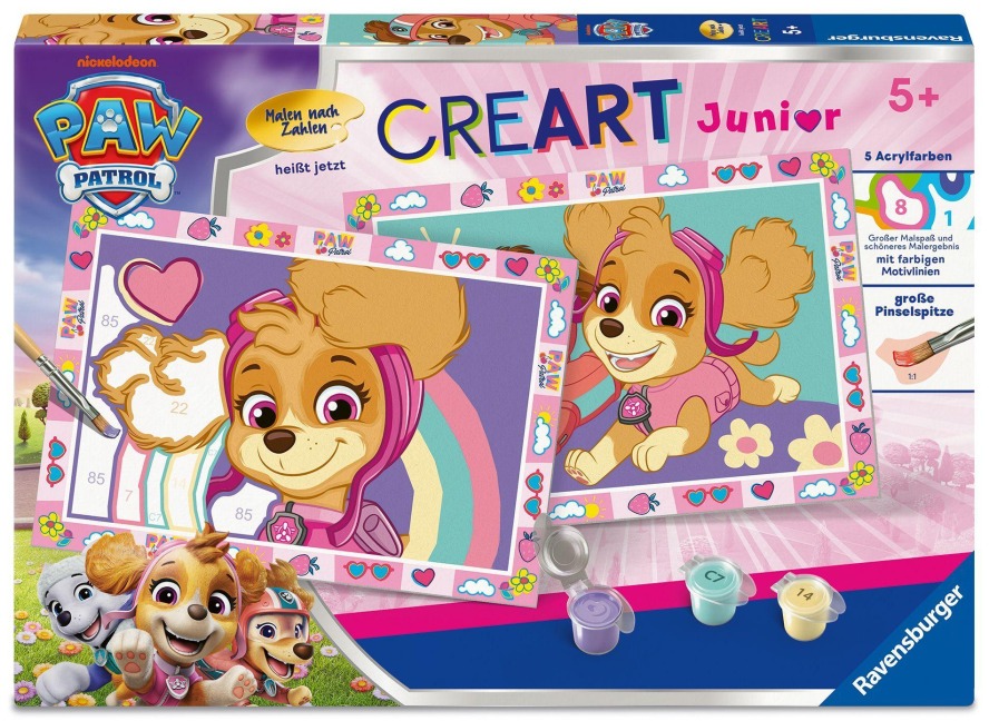 CreArt, Malen nach Zahlen Junior - Paw Patrol mit Skye - 