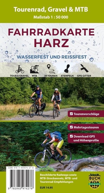 Fahrradkarte Harz 1 : 50 000 - 