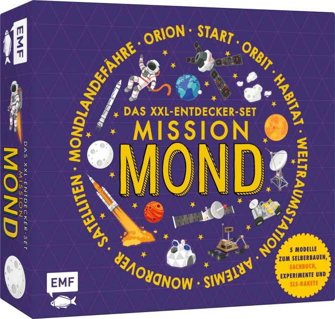 Das XXL-Entdecker-Set - Mission Mond: 5 Modelle zum Selberbauen, Sachbuch, Experimente und Rakete - Ben Hubbard