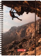 BRUNNEN Schülerkalender (2025/2026) "Cliffhanger", 2 Seiten = 1 Woche, A5, 208 Seiten, PP-Umschlag, mehrfarbig - 