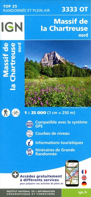 Massif de la Chartreuse nord 1:25 000 - 