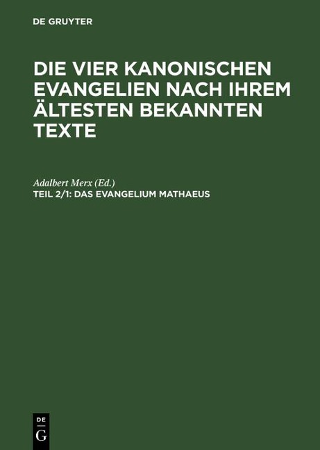 Das Evangelium Mathaeus - 