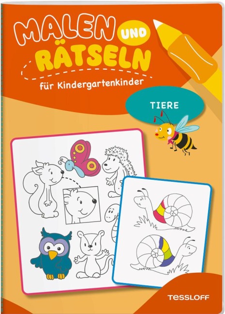 Malen und Rätseln für Kindergartenkinder. Tiere - 