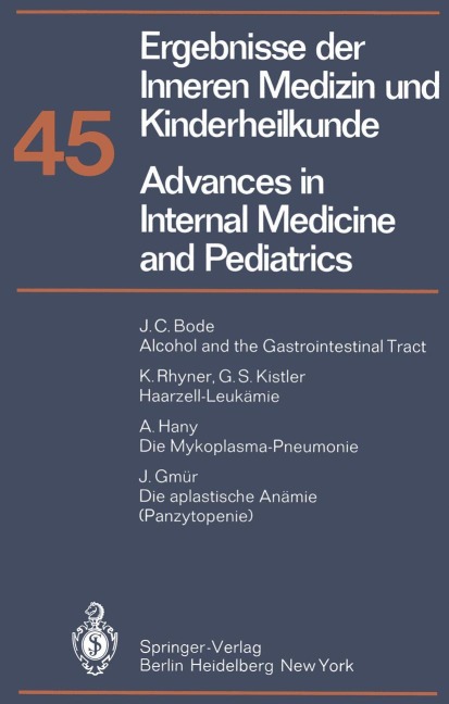 Ergebnisse der Inneren Medizin und Kinderheilkunde / Advances in Internal Medicine and Pediatrics - P. Frick, A. Prader, G. A. Martini, G. -A. von Harnack