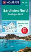 KOMPASS Wanderkarten-Set 2497 Sardinien Nord / Sardegna Nord (4 Karten) 1:50.000 - 