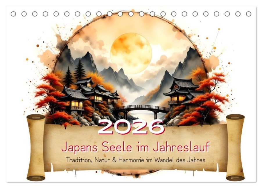 Japans Seele im Jahreslauf (Tischkalender 2026 DIN A5 quer), CALVENDO Monatskalender - Liam Blue