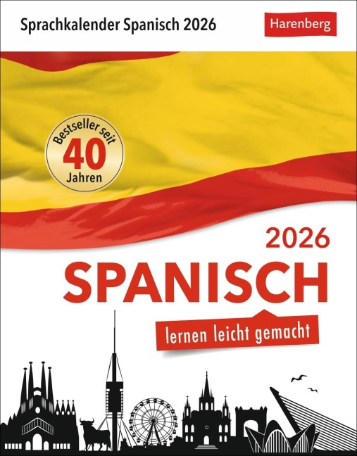 Spanisch Sprachkalender 2026 - Spanisch lernen leicht gemacht - Tagesabreißkalender - Sylvia Rivero Crespo