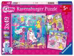 Cover-Bild zum Titel 'Kinderpuzzle 3x49 Teile - Lissy Pony - Zauberhafte Welten!' von ''