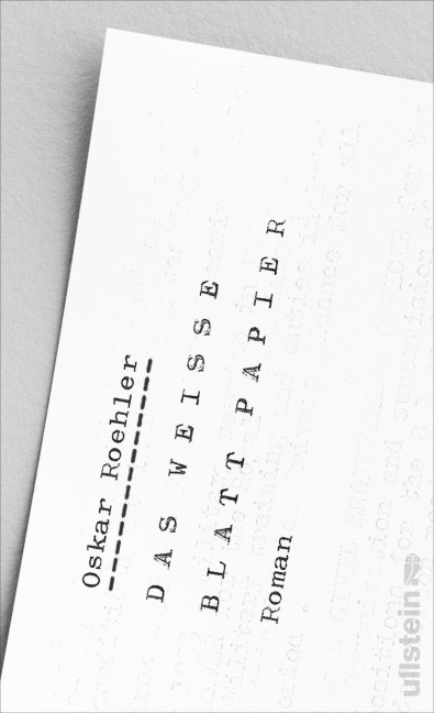 Das weiße Blatt Papier - Oskar Roehler