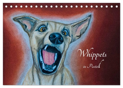 Whippets in Pastell (Tischkalender 2025 DIN A5 quer), CALVENDO Monatskalender - Ula Redl