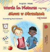 Cover-Bild zum Titel 'Words in Pictures - My Day (English Polish Bilingual Children's Book)' von 'Kidkiddos Books'