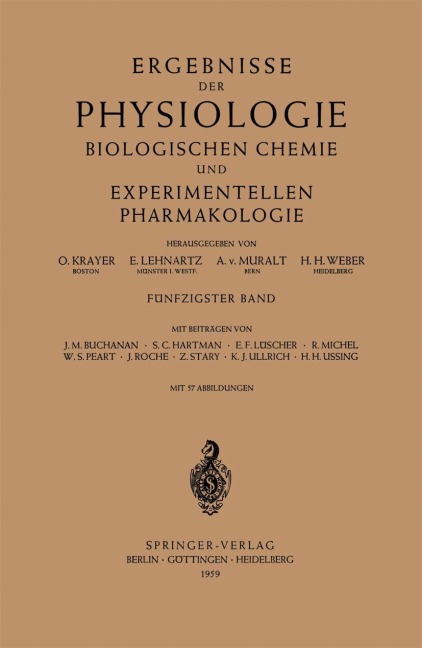 Ergebnisse der Physiologie Biologischen Chemie und Experimentellen Pharmakologie - 