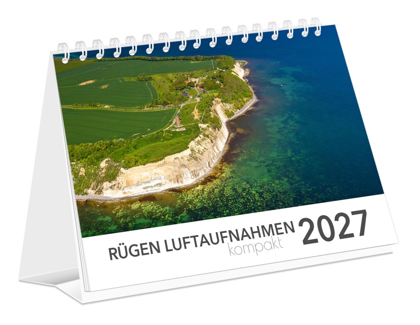 Kalender Rügen Luftaufnahmen kompakt 2027 - K4 Verlag, Peter Schubert