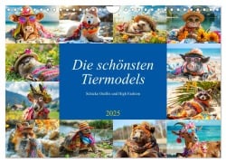 Die schönsten Tiermodels. Schicke Outfits und High Fashion (Wandkalender 2025 DIN A4 quer), CALVENDO Monatskalender - Rose Hurley