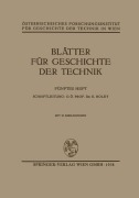Cover-Bild zum Titel 'Blätter für Geschichte der Technik' von 'K. Holey'