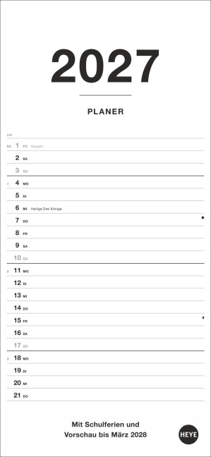 Black&White Planer 2027 - 